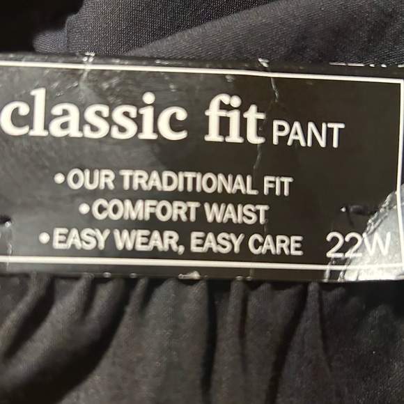 Alfred Dunner Women's Plus  Wide Leg Pant Black With Pockets Size 22W NWT - Picture 7 of 9